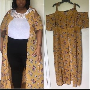 3x floral maxi kimono cardigan